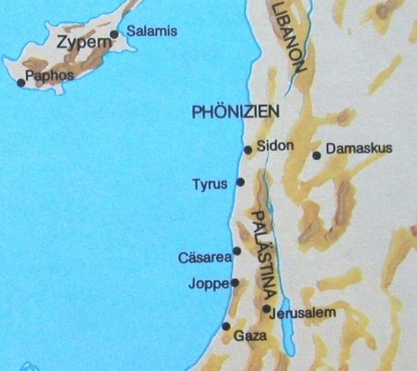 Landkarte von Phnizien