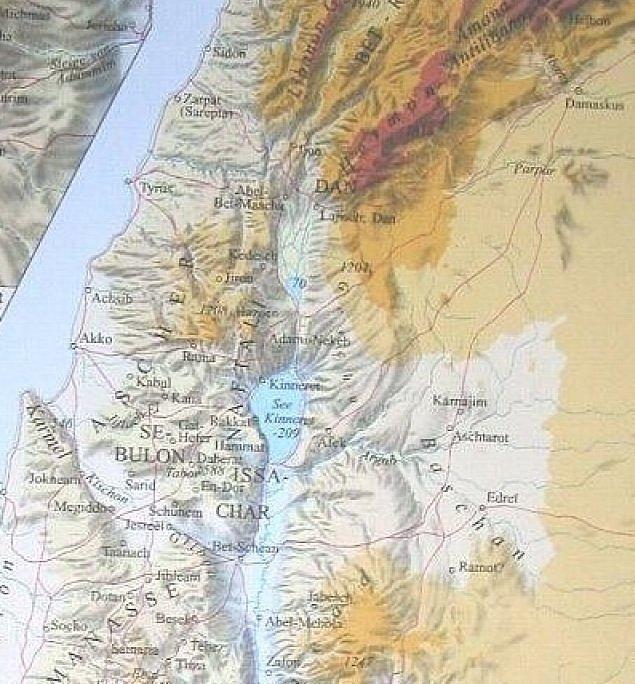 Bibel landkarte israel Bibelatlas